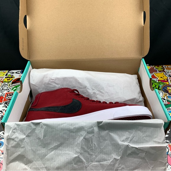 Nike SB Blazer Court Mid Red Mens Various Sizes - Picture 10 of 11